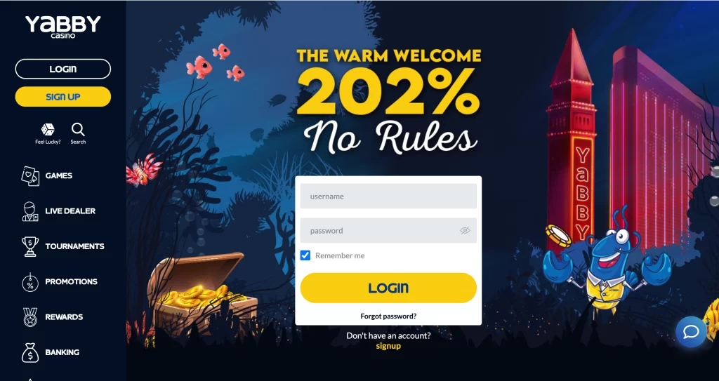yabby casino bonus codes